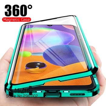 

For Samsung A31 Case 360 Magnetic Flip Cases For Samsung Galaxy A31 2020 A 31 31A A315F Double Sided Glass Phone Cover Coque