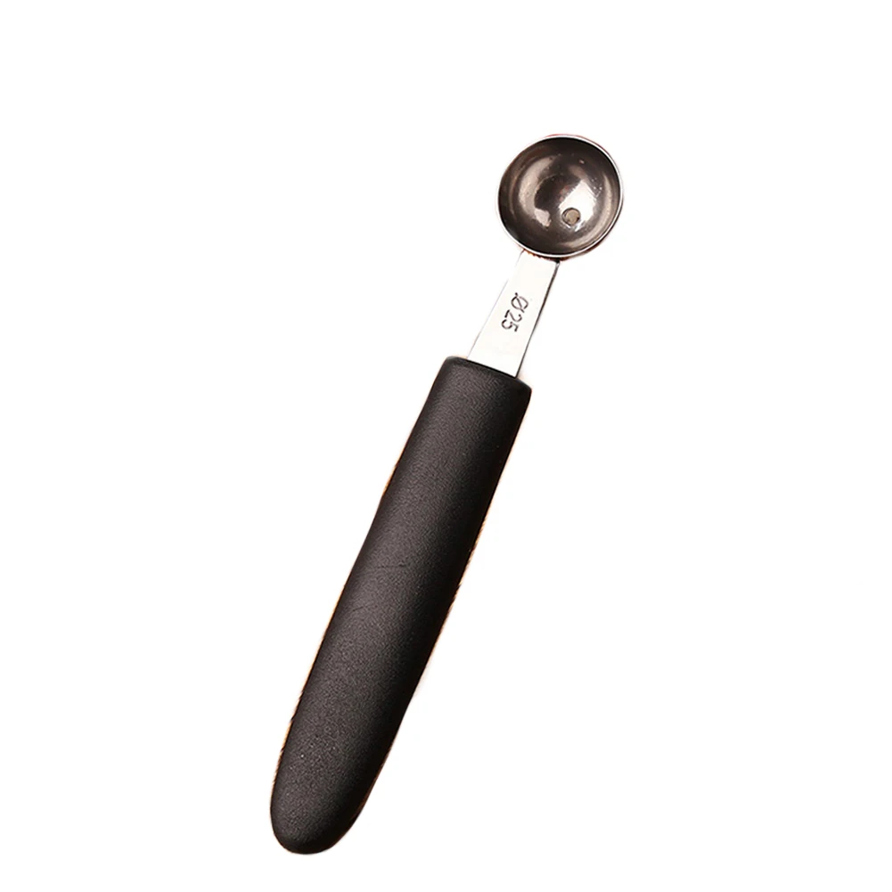 Multifunctional With Scale Kitchen Fruit Scoop Melon Plastic Handle Round Portable Spoons Vegetable Tools Stainless Steel