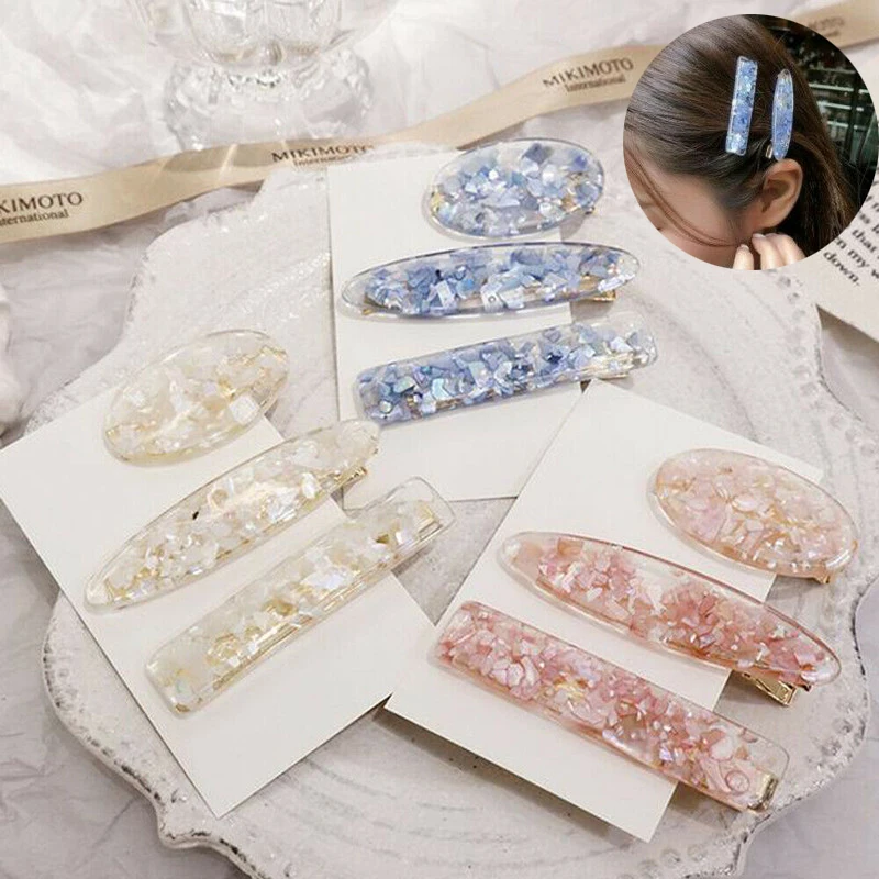 3 шт./компл. корейские заколки для волос с ракушками винтажные геометрические