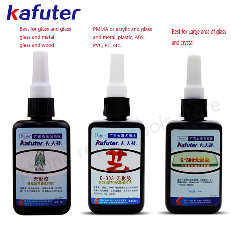 Brand New Strong 50ml Kafuter UV Glue Curing Adhesive K-302 303 300 UV Curing Adhesive Crystal Glass and Metal ABS Bonding afbeelding