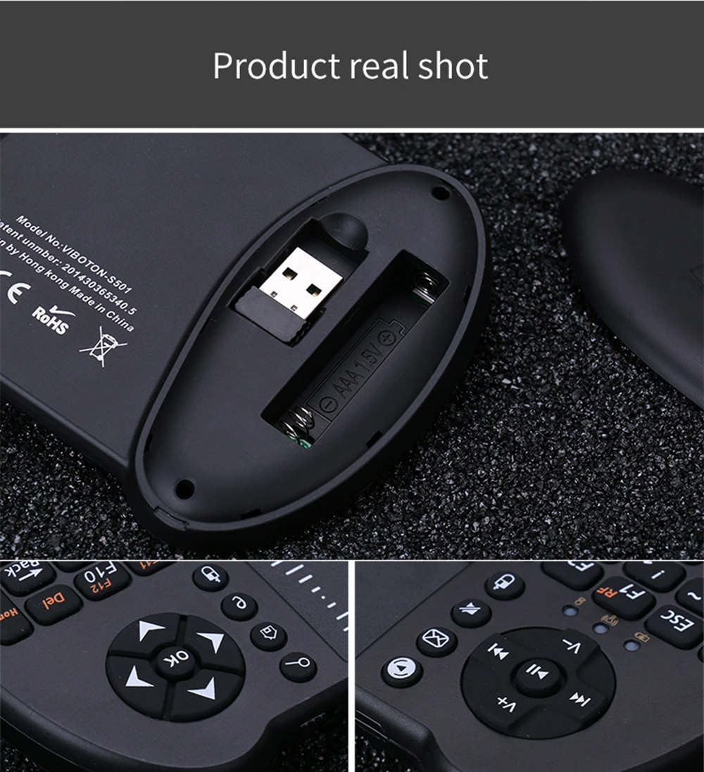 VIBOTON 501 многофункциональная Мини 2,4G Беспроводная клавиатура Air mouse с тачпадом для Мини ПК Android 9,0 tv Box X96 H96