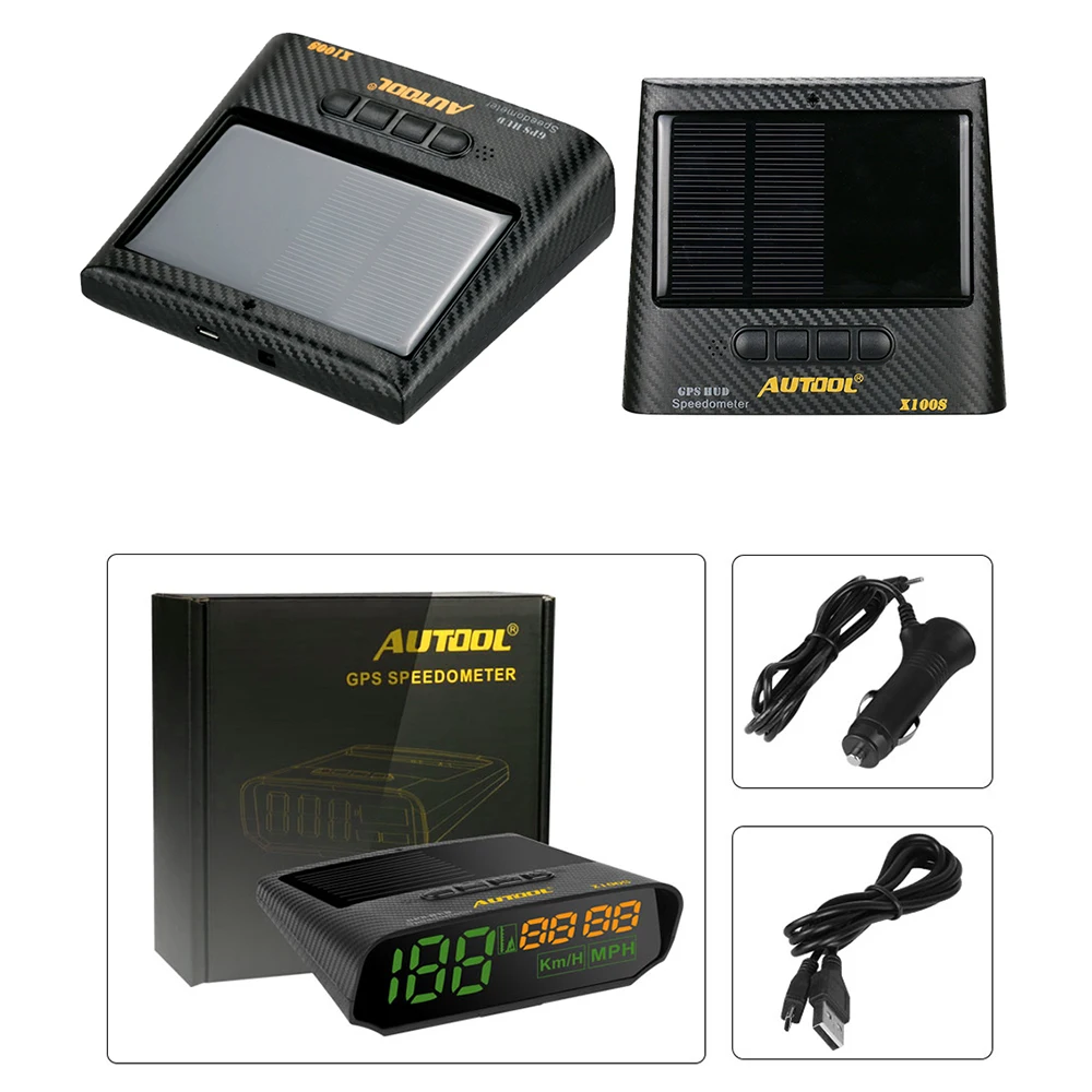 AUTOOL X100 Универсальный Автомобильный HUD gps дисплей км/ч MPH Превышение скорости