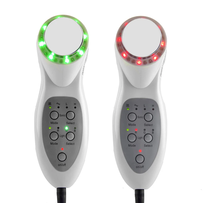 

Wrinkle Remover Ultrasonic Photon Lights Skin Instrument For Facial Lift Care Face Skin Cleaner Beauty Massage 7 LED