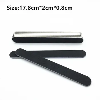 

1PC Professional Nail File 110/180 Black straight Manicure Tools Sanding Polish Buffer Nail Files Manicure tools