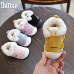 Inverno infantil da criança botas de pelúcia quente do bebê meninas meninos botas de neve ao ar livre fundo macio antiderrapante criança crianças botas sapatos