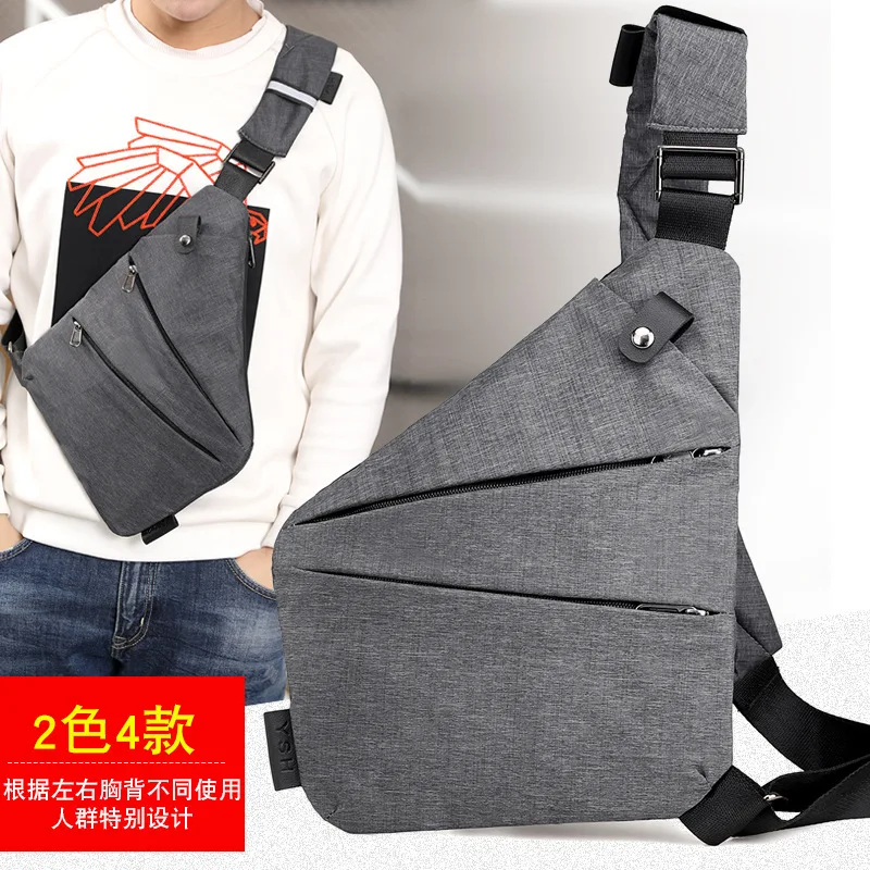 

New Digital Storage Gun Pack Men Canvas Chest Bag Shoulder Sports Waist Pack Multi-functional Service Body Hugging Shoulder Thef