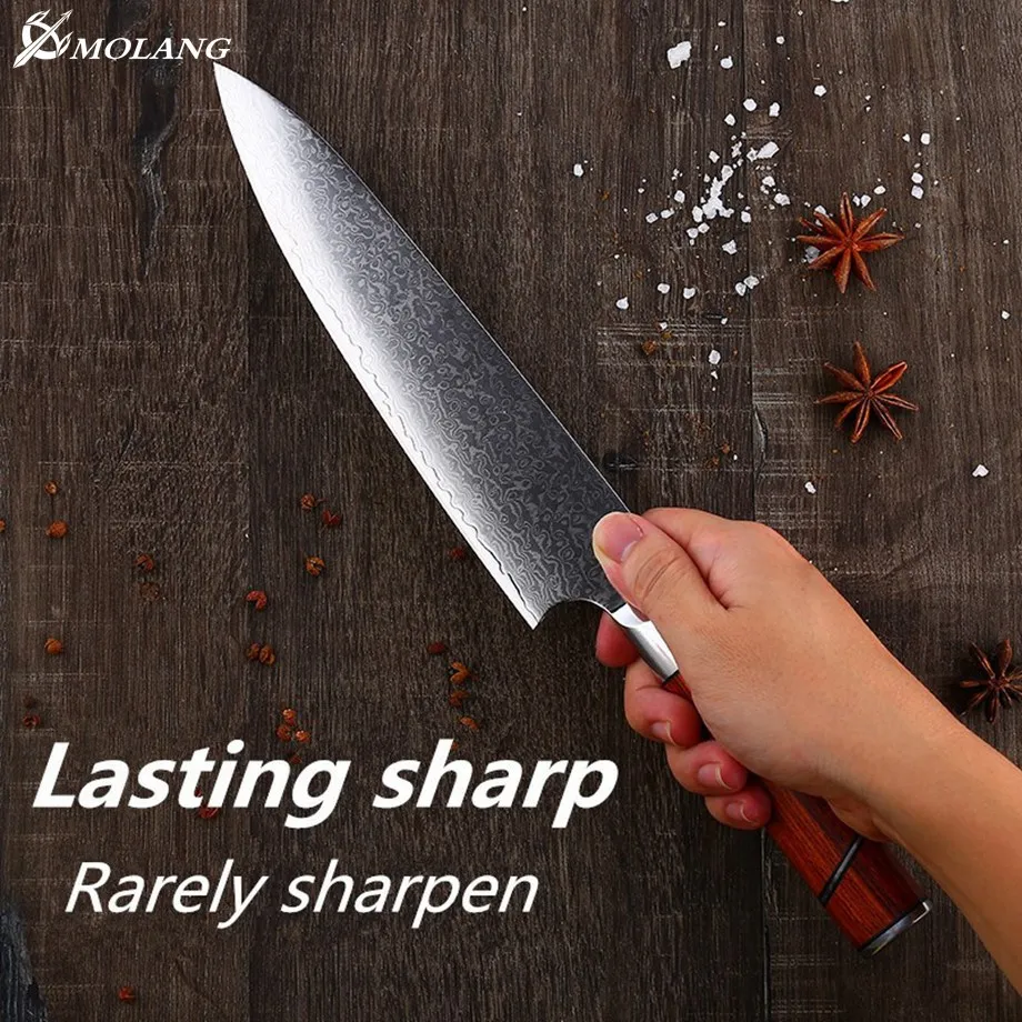 

MOLANG Boutique professional forged Damascus steel chef knife bread knife kitchen kitchen knife fruit knife