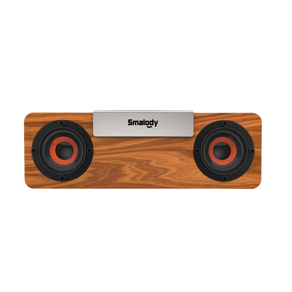 Коричневый Деревянная колонка с Bluetooth HIFI 3D двойной громкий динамик s BT 5,0 TWS Беспроводной Динамик Hands-free звуковая коробка ретро компьютерный сабвуфер TF FM - Цвет: Коричневый