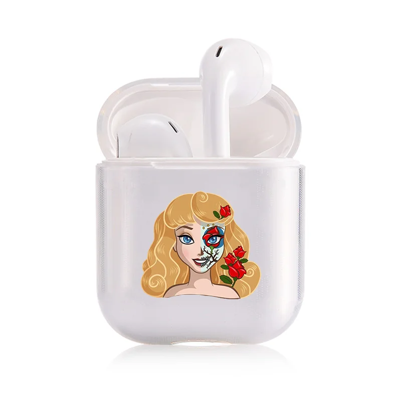 Наушники чехол для Apple Airpods 2/1 крышка милых тапочек в полоску с рисунком из мультфильма «холодное белое Мягкий силиконовый чехол Обложка для Airpod наушники Капа для воздуха в капсулах - Цвет: I301785