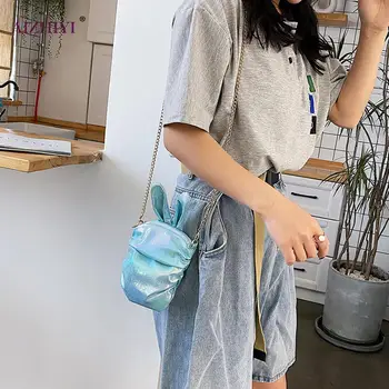 

Laser Leather Messenger Bags Women Rabbit Shaped Shoulder Ladies Purse Handbag Classic Elegant Crossbody Shoulder Bag