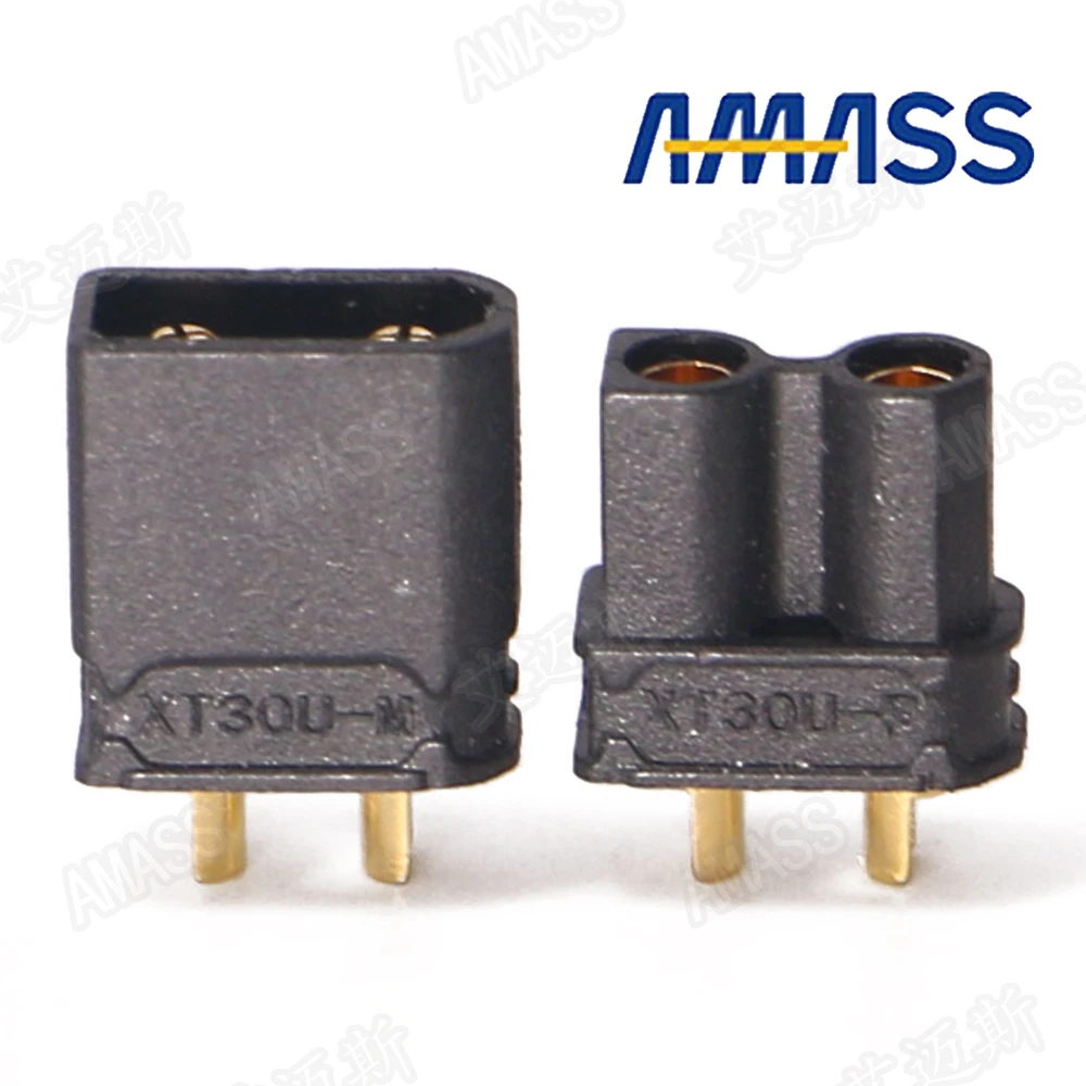 

Hot 50 pcs Amass XT30U Anti-slip Power Connector 2MM Bullet Connectors Plugs for RC Lipo Battery ( 5pair )