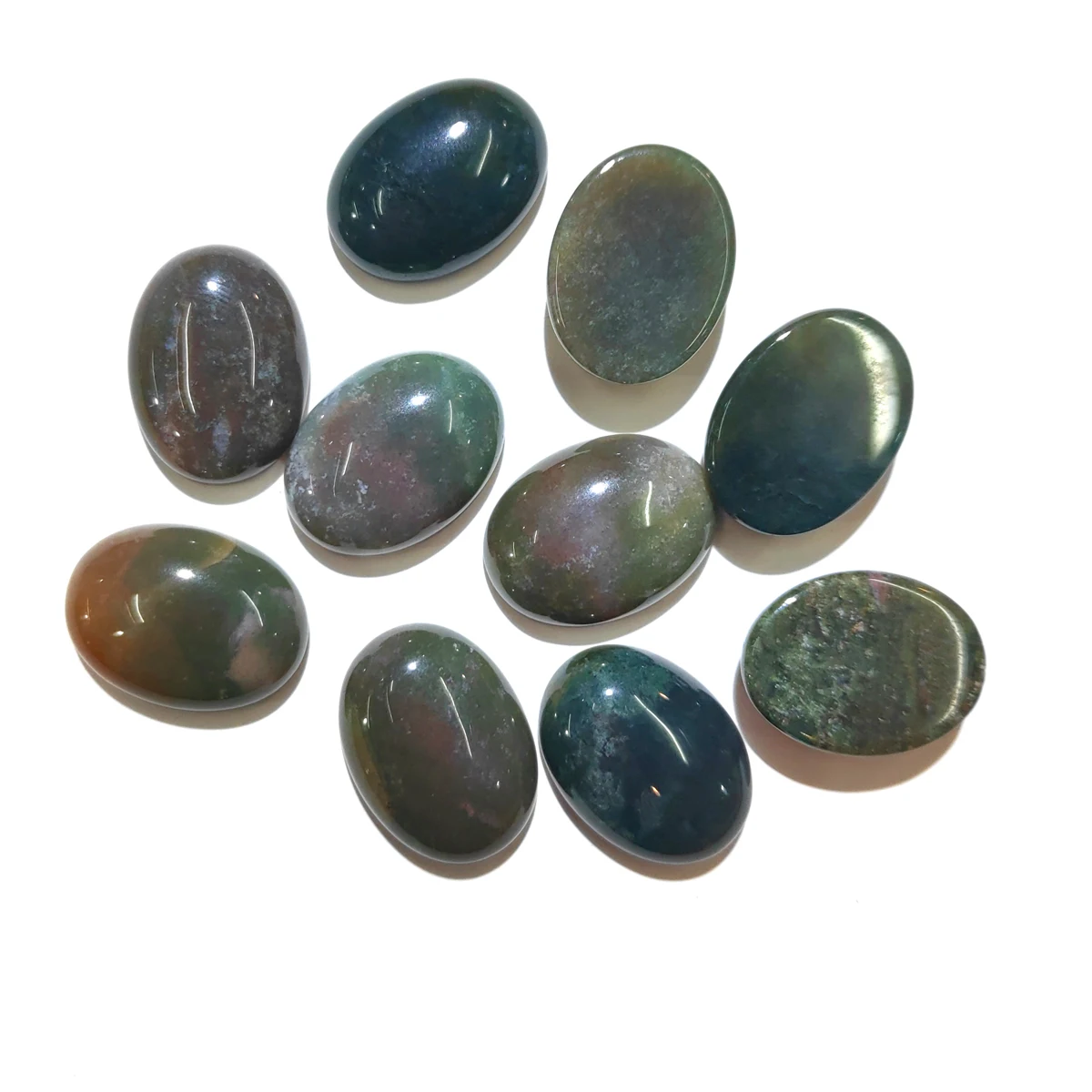 

10pcs Natural Stone India Agate Cabochon No Hole Beads for Making Jewelry DIY accessories Loose Elliptical shape Beads