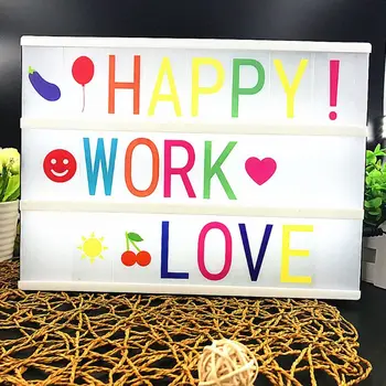 

Letter words for A4 Size Cinematic Light Box，Color Changing Cinema Light Box Letters 634E