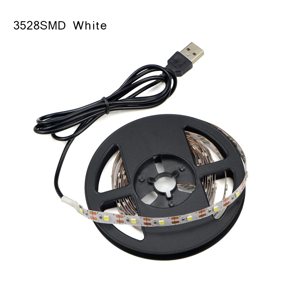 1 шт. DC 5 В USB источник питания Декор RGB Светодиодная лента светильник SMD 2835/5050 50 см 1 м 2 м лента для ТВ тыловая подсветка
