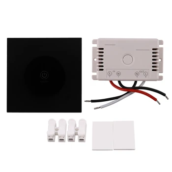 

Smart WiFi Light Switch Interruptor Press Wall Power Switch App Remote Control legent Switch Black