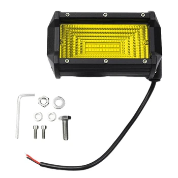 

2X 5 Inch 144W Led Work Light Bar Flood Driving Lamp Truck Boat Offroad Yellow