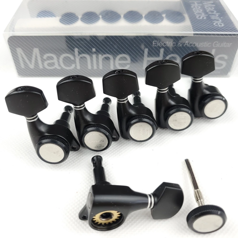 US $18.00 1 Set Guitar Locking Tuners Electric Guitar Machine Heads Tuners Lock String Tuning Pegs Black Made in Korea
