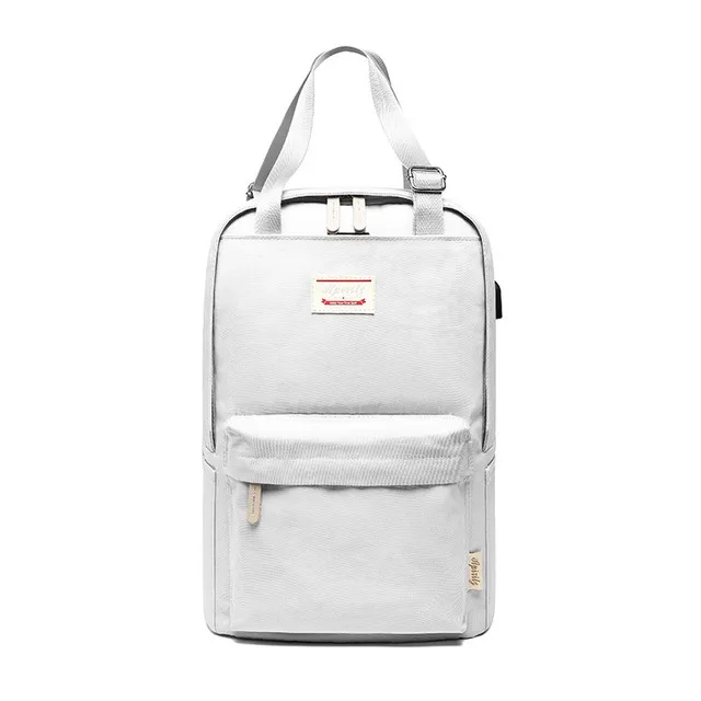 Корейский модный водонепроницаемый рюкзак для ноутбука 15,6 15 14 13,3 дюймов большой женский рюкзак для Macbook 13 дюймов для Xiaomi рюкзак - Цвет: Бежевый