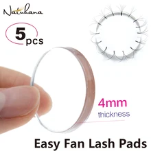 Natuhana pastilha de cílios, 5 peças de almofadas para cílios, reutilizável, lavável, fácil, suporte para cílios, volume, extensão para cílios, utensílios para maquiagem