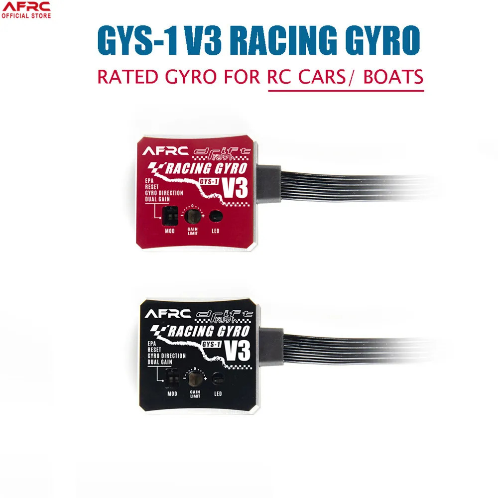 Vue détaillée du gyroscope RC AFRC GYS-1 V3 en métal CNC pour voiture dérive