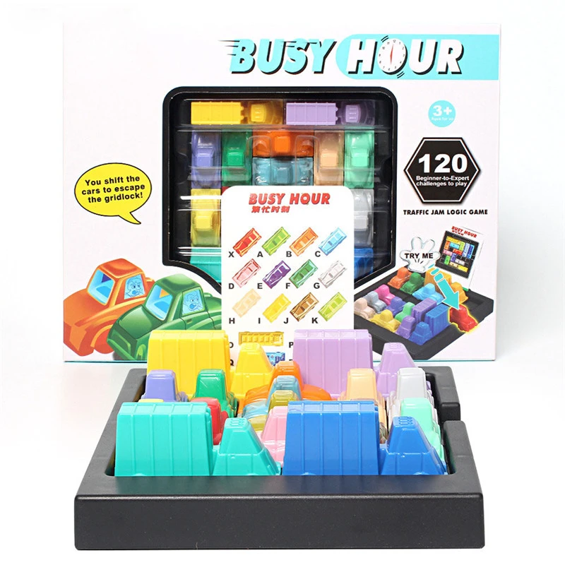 Busy Hour Puzzle Game Amusing Rush Hour Traffic Jam Logic Game Toy For Kids Gift