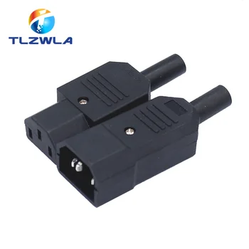 

1pcs IEC320 AC 250V 10A C14 Male + C13 Female Inline Rewirable Main Power Socket Plug Connector New Arrival