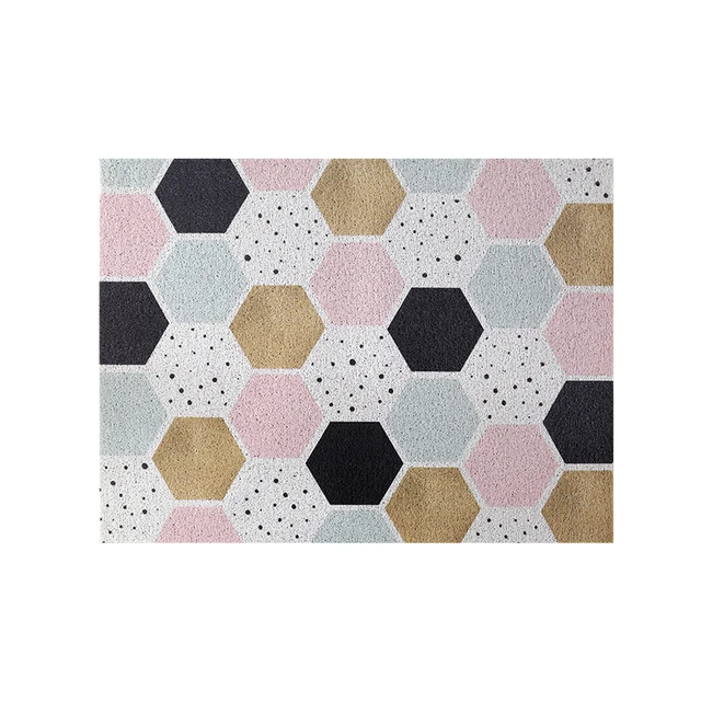 Door Mat Carpet Hallway Bedroom Living Room Balcony Porch Entrance Doormat Dust Removal Waterproof Non-slip Silk Loop Mat Carpet O