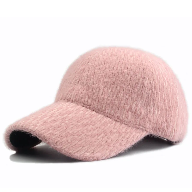 [YARBUU] стиль зима утепленная теплая бейсбольная кепка Bone для мужчин и женщин шерсть casquette Регулируемый головной убор новая брендовая Бейсболка Шапки - Цвет: pink
