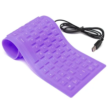 

Novelty Design Laptop Notebook Portable Flexible Silicone Keyboard Foldable Waterproof DustproofB Silent Keys PC Keyboard