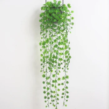 New 5 Fork Artificial Ivy green Leaf Garland Plants Vine Fake Foliage Flowers Home Decor Plastic Artificial Flower Rattan string