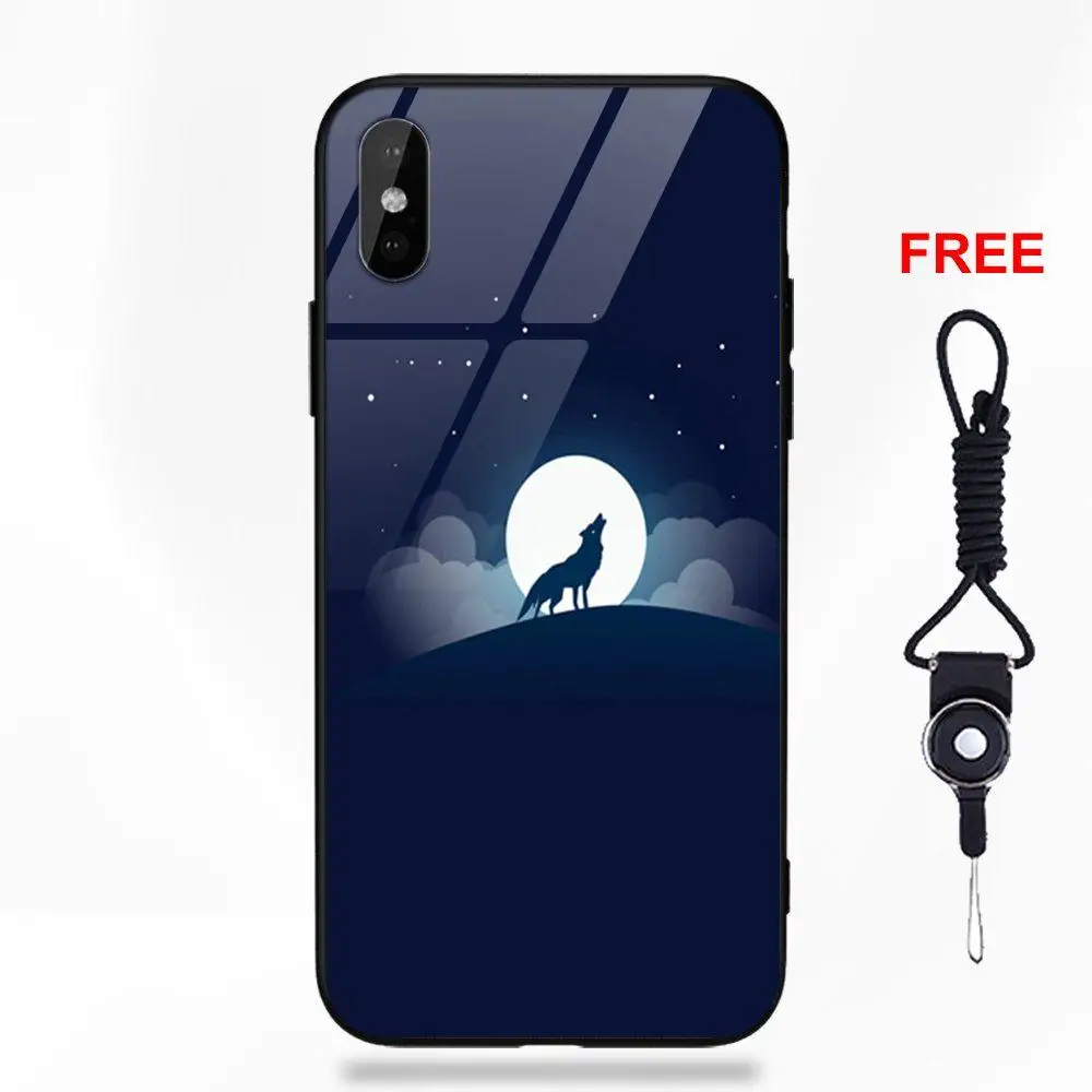 Закаленное стекло протектор для Galaxy S8 S9 Plus для huawei Honor 7X P20 Lite mate 10 Pro Redmi 5 Note 5A 6 Cool Wolf стеклянный чехол