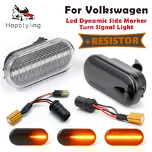 Marcador lateral dinâmico led turn signal light sequencial blinker lâmpada para vw t5 caddy golf 3 4 passat amarok up polo raposa besouro lupo