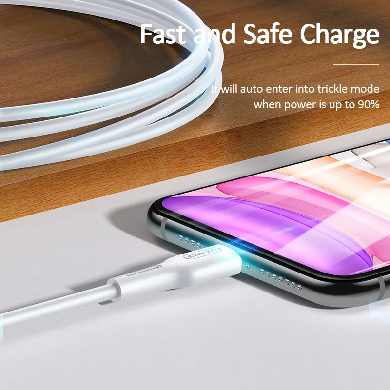 Кабель быстрой зарядки USAMS PD type C для освещения, 18 Вт, для iPhone 11 Pro Max 8, XR, XS, Macbook, PD, зарядное устройство, шнур для передачи данных, USB C, кабель для USB-C