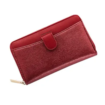 

Women Clutch Solid Color with Wristlet Simple Fashion Ladies Purse Long Wallet