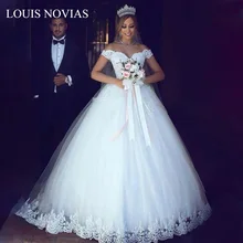 Луи новиас Сексуальное Милое кружевное свадебное платье принцессы с рукавами платье невесты винтажные Свадебные платья Vestido De Novia