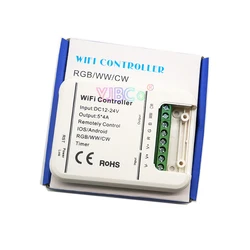 5 CH Wifi RGB/RGBW/WW/CW LED Controller music & timer mode magic home wifi Dimmer 16Million colors smartphone control DC12-24V