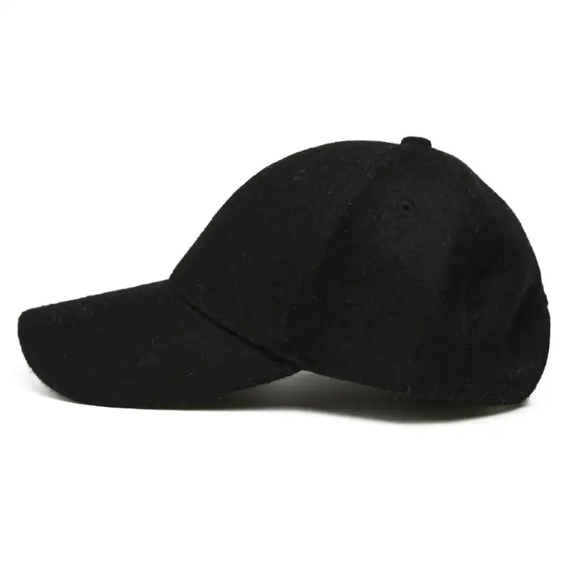Осенняя шерстяная Кепка Snapback аккуратная простая и благородная на вид Корейская однотонная бейсбольная Повседневная Кепка для мужчин и женщин