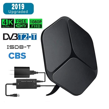 

2019 Latest HDTV Antenna Indoor Digital TV Antenna 60-80 Miles Long Range HD Antenna With Amplifier Signal Booster for All TV