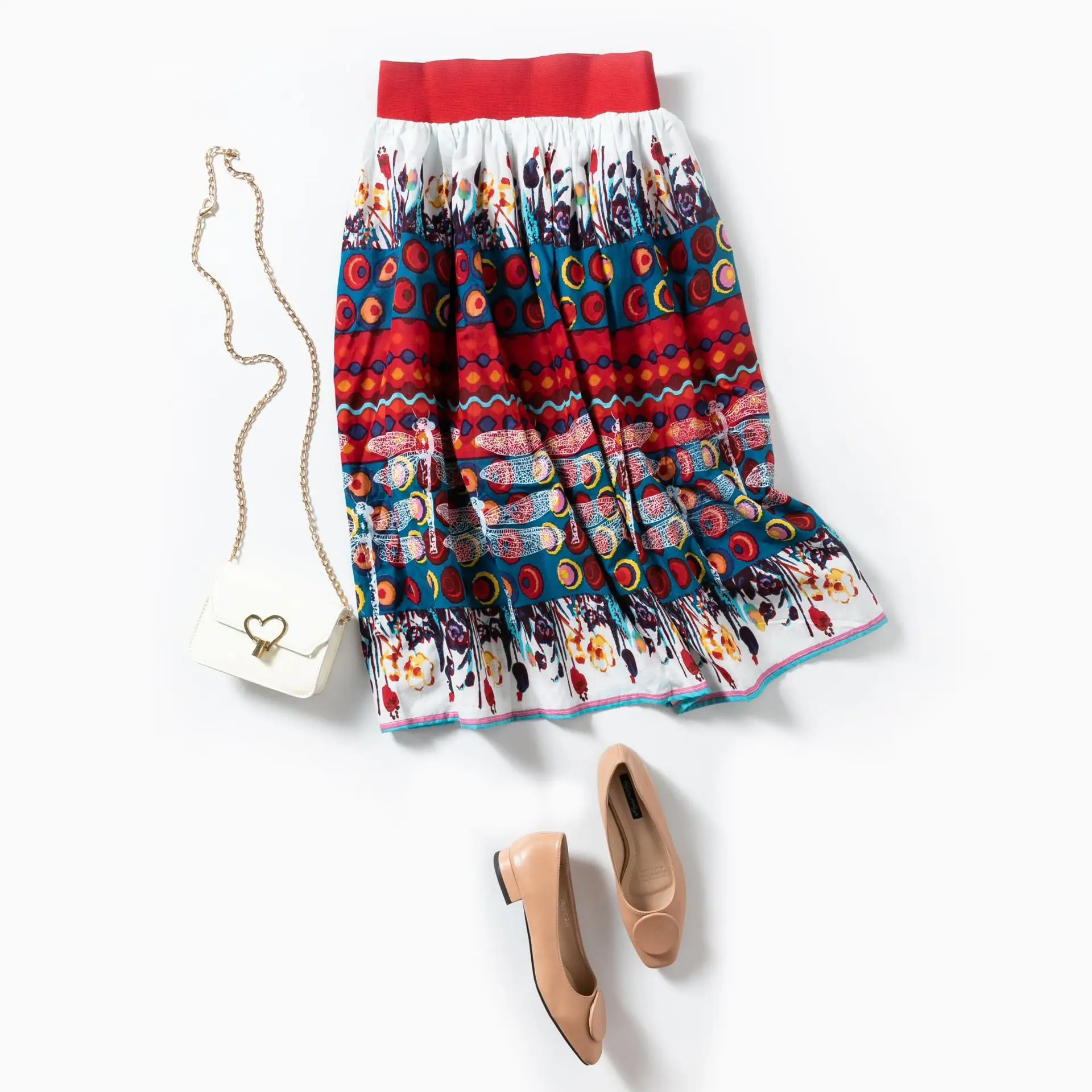 

BSQ001 Closeout Processing Printed Skirt Women's Bohemian Beach Skirt Korean-style Women's