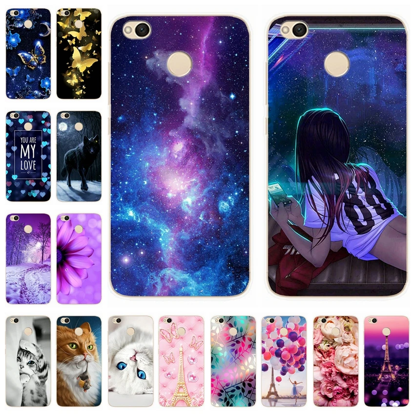 Phone Case for Xiaomi Redmi 4X 5.0&quot Cute Cat Silicon Soft TPU Back Cover Xiomi Redmi4X 4 X Bumper Capa |