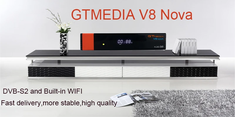 GTMEDIA V8 NOVA спутниковый ресивер HD DVB-S2 1080P DC12V/1.5A встроенный wifi Поддержка USB 2,0 спутниковый freesat v8 ресивер ТВ коробка