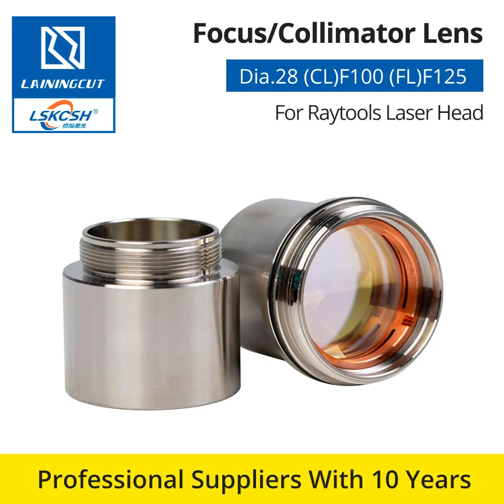 LSKCSH Raytools BM109 1,5 кВт коллиматорная и фокусировочная линза D28 F100 F125mm с держателем объектива для Raytools Лазерная режущая головка BM109