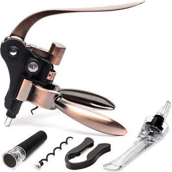 

Rabbit Wine Bottle Opener Corkscrew Kit-with Foil Cutter,Wine Stopper,Extra Spiral,Wine Decanter Wine Stopper