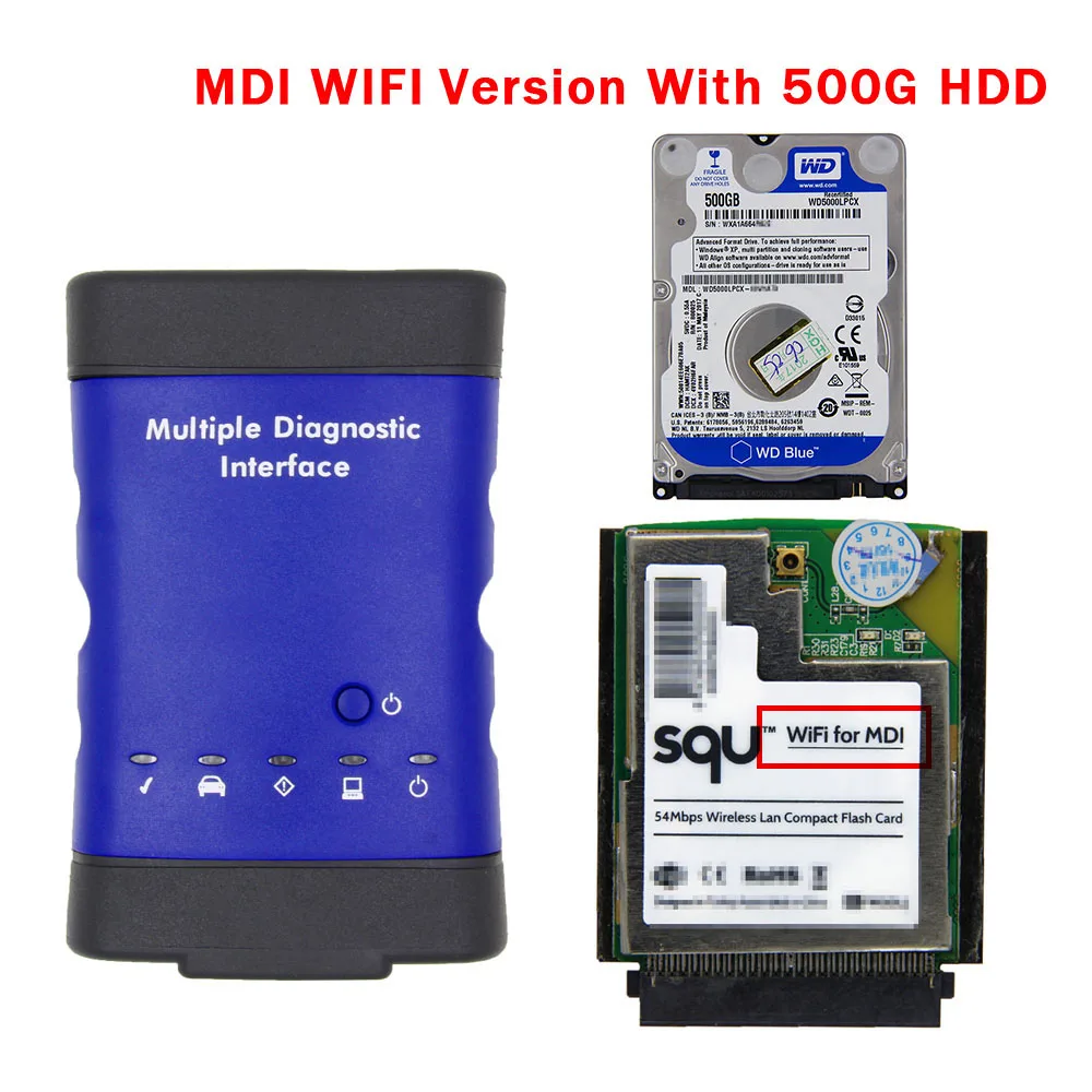 Для GM MDI с HDD 500G V2019.04 несколько OBD OBD2 wifi Автомобильный сканер для диагностики авто инструмент MDI Wi-Fi USB интерфейс многоязычный - Цвет: WIFI with Software