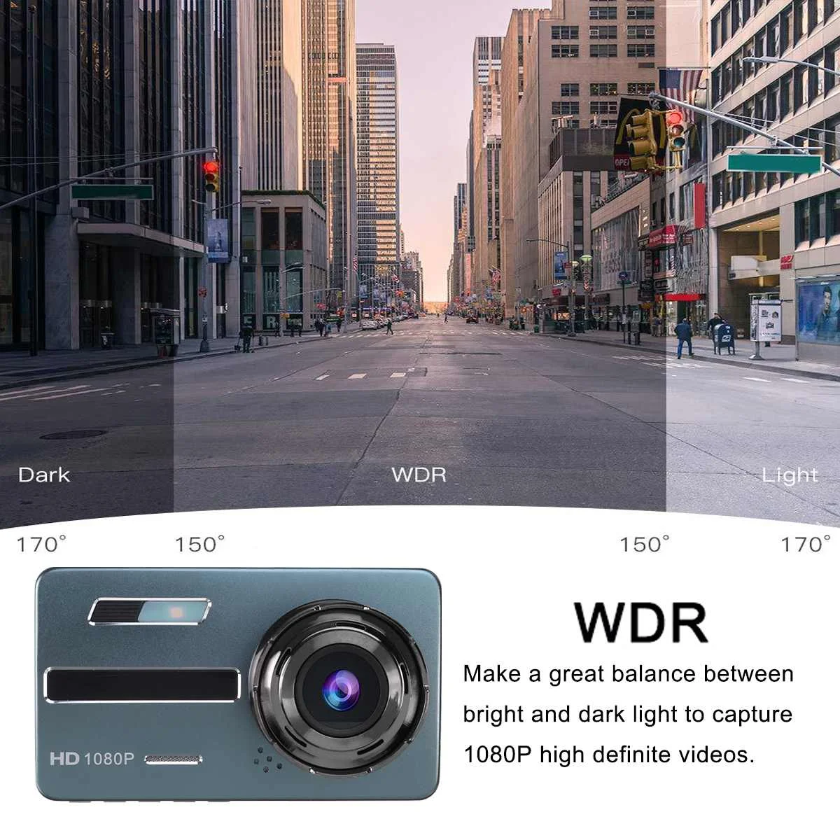 HD 1080P 4,3" автоматический Автомобильный видеорегистратор Dashcam Автомобильный видеорегистратор двойной объектив g-сенсор камера заднего вида Парковка 170 градусов