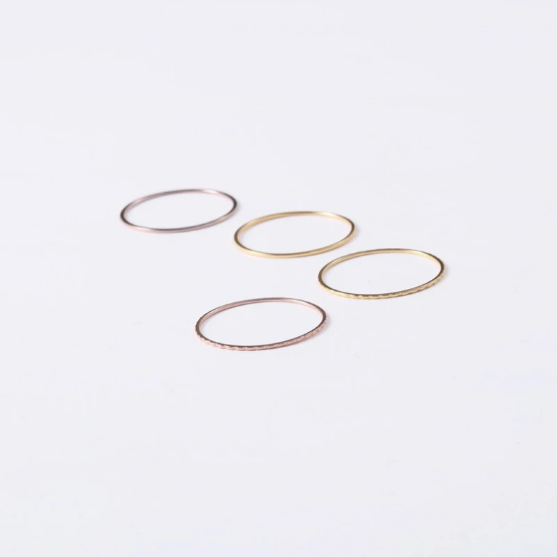 Thin Titanium Steel Silver color Couple Ring Simple Fashion Rose Gold Color Finger Ring For Women and Men mens gifts couple rings fashion rings fashion ring finger rings titanium steel rings metal rings