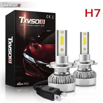 

2pcs 6000k White Car Led Light 360 Degree Viewing H7 110w 10000LM/Each Bulb Cob Led Car Headlights Full Aluminum