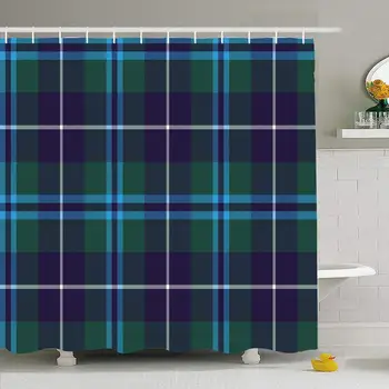 

Shower Curtain Set with Hooks 72x72 Douglas Clothing Tartan 10 Geometric No Scottish Pattern Gingham Texture Beauty Fashion