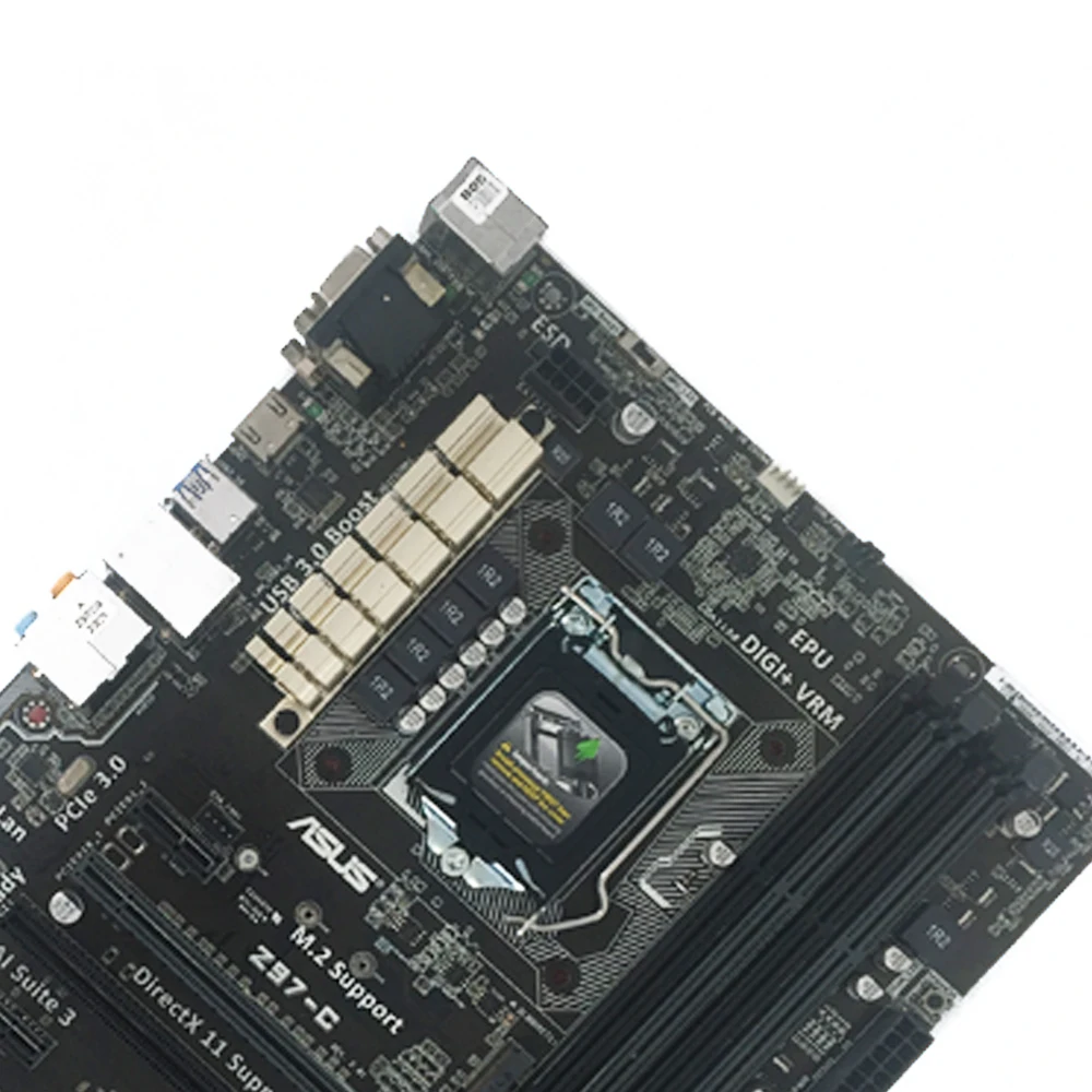Оригинальная б/у настольная Материнская плата Intel Z97 Asus Z97-C разъем LGA 1150 Core i7/i5/i3/Pentium/Celeron DDR3 32G ATX