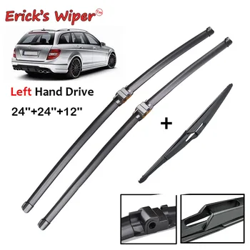 

Erick's Wiper Front Rear Wiper Blades Set For Mercedes Benz C Class W204 2009-2012 Windshield Windscreen Front Rear 24"+24"+12"